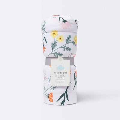  Jersey Knit Reversible Blanket - Cloud Island™ Garden Floral