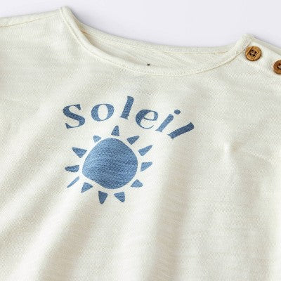  Baby Girls' Soliel Modal T-Shirt & Bike Shorts Set - Cloud Island™ Off-White