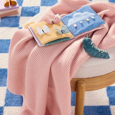 Knit Baby Blanket - Pink - Cloud Island™