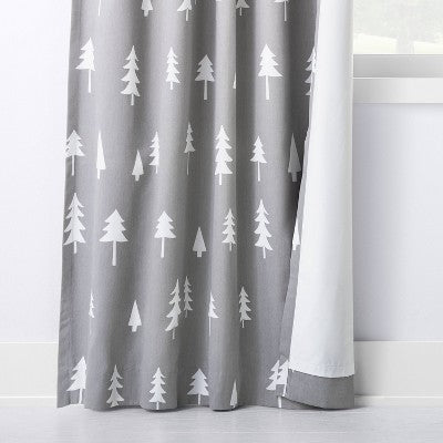  Blackout Curtain Panel Trees - Cloud Island Gray