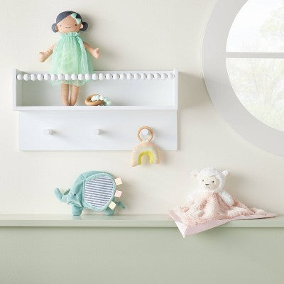  Wall Hook Shelf With Beading - White - Cloud Island™