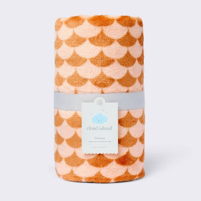 Orange Scallop Halloween Baby Blanket - Cloud Island™