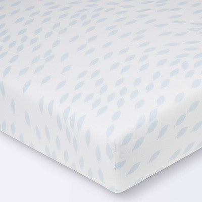  Fitted Crib Sheet - Cloud Island™ School Of Fish Light Blue And White