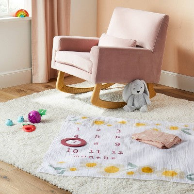  Muslin Blanket With Felt Frame - Pink - Cloud Island™