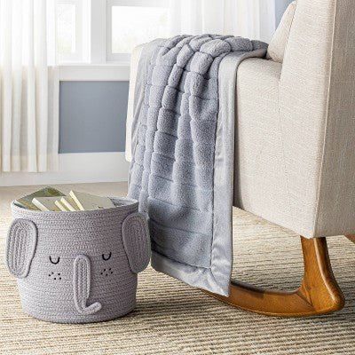  Coiled Rope Forest Animal Medium Round Storage Basket - Elephant - Cloud Island™