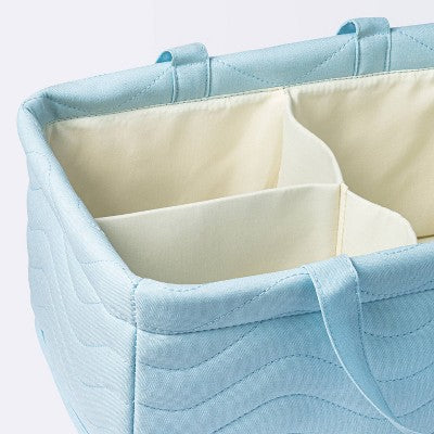  Quilted Fabric Diaper Caddy - Blue - Cloud Island™