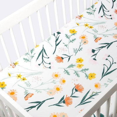  Fitted Crib Sheet - Cloud Island™ Garden Floral
