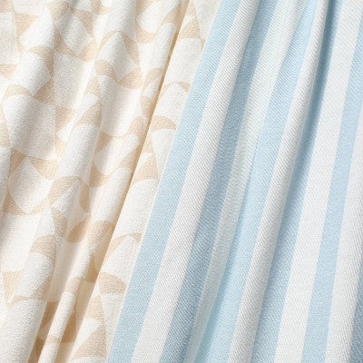  Fitted Jersey Crib Sheet - Stripes & Checks - 2pk - Cloud Island™