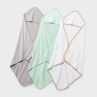  Baby 3pk Hooded Towel - Cloud Island™