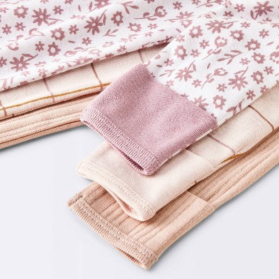  Baby Girls' 3pk Floral Sleep N' Play - Cloud Island™ Peach