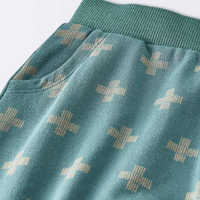  Baby Boys' 2pc Plus Sign Graphic Jogger Pants Set - Cloud Island™ Blue