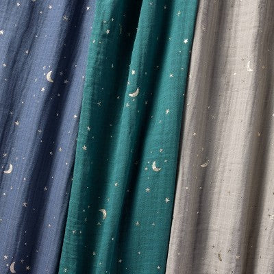  Muslin Swaddle Baby Blanket - Cool Metallic - 3pk - Cloud Island™