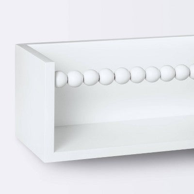  Beaded Decorative Wall Shelf - White - Cloud Island™