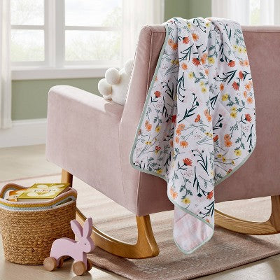  Jersey Knit Reversible Blanket - Cloud Island™ Garden Floral