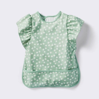  Short Sleeve Bib - Floral Ruffle - Cloud Island™