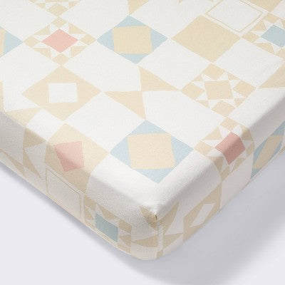  Cotton Fitted Crib Sheet - Quilt - Cloud Island™