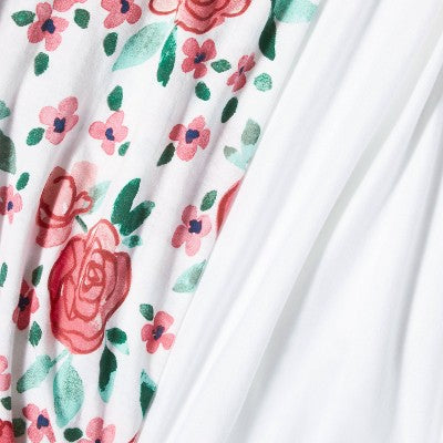  Fitted Jersey Crib Sheet - Pink Floral - 2pk - Cloud Island™