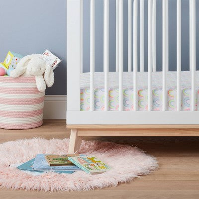  Fitted Crib Sheet Rainbows - Cloud Island™ - White