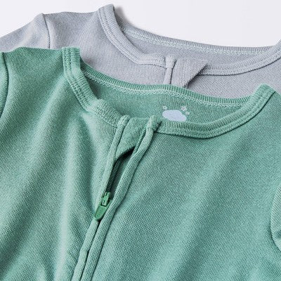  Baby Boys' 2pk Premium Romper - Cloud Island™ Green