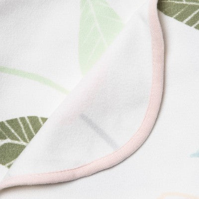  Brushed Jersey Stroller Blanket Blooms - Cloud Island™ Pink/Green