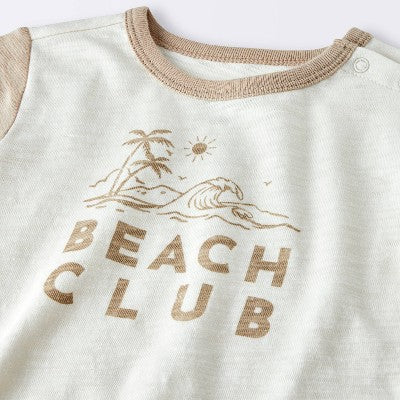  Baby Boys' Beach Club Cargo Top & Shorts Set - Cloud Island™ Cream