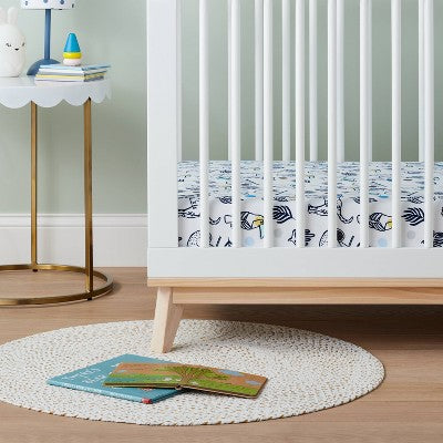  Fitted Crib Sheet Gone Wild - Cloud Island™ Navy