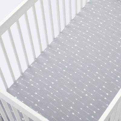  Fitted Crib Sheet Arrows - Cloud Island™ Gray