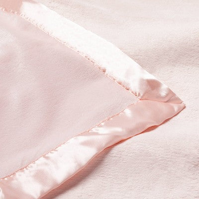  Solid Satin Edge Plush Blanket - Cloud Island™ Pink