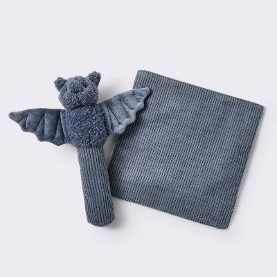  Bat Halloween Crinkle Paper + Rattle Baby Toy Set - 2pk - Cloud Island™