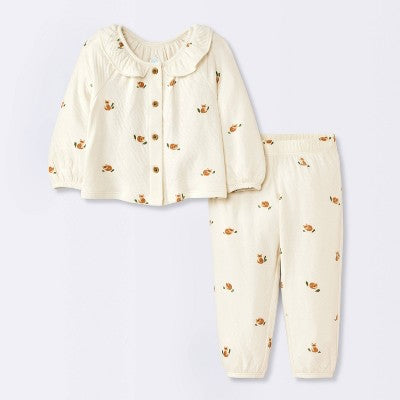  Baby Boys' 2pc Cozy Fox Top & Bottom Set - Cloud Island™