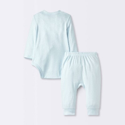  Baby Boys' 2pc Pointelle Set - Cloud Island™ Blue