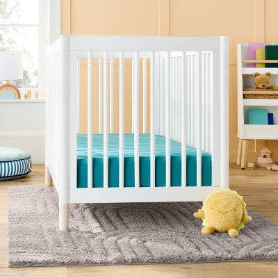  Polyester Rayon Fitted Crib Sheet - Teal - Cloud Island™
