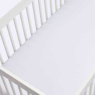  Fitted Crib Sheet Solid - Cloud Island™ White