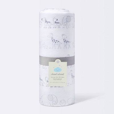  Jersey Knit Reversible Blanket Two By Two - Cloud Island™ Gray