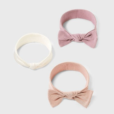  Baby 3pk Headwrap - Cloud Island™ Pink