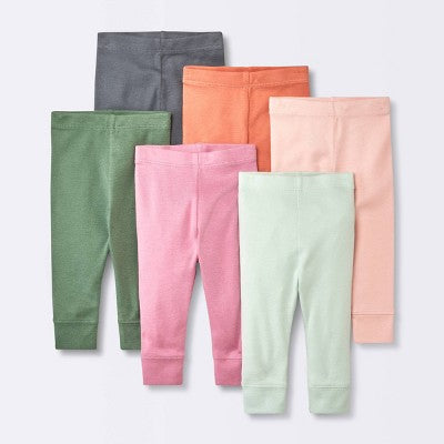  Baby 6pk Basic Pants - Cloud Island™ Coral Orange