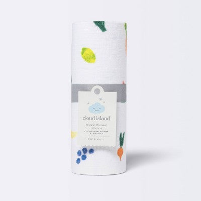  Muslin Swaddle Blanket - Cloud Island™ Fruits And Veggies