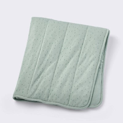  Rayon From Bamboo Jersey Quilted Blanket - Dashes - Green - Cloud Island™