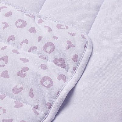  Rayon From Bamboo Jersey Quilted Blanket - Leopard - Purple - Cloud Island™