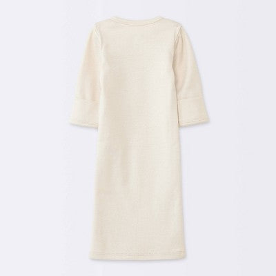  Baby 2pk Cotton Gown - Cloud Island™ Khaki Preemie