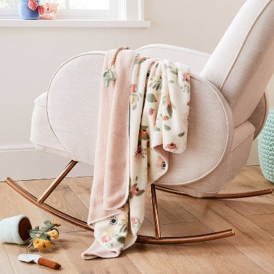  Plush Baby Blanket - Floral - Cloud Island™