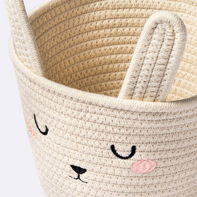  Coiled Rope Small Round Storage Basket - Rabbit - Cloud Island™