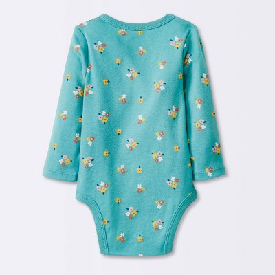  Baby Girls' 4pk Long Sleeve Bodysuit - Cloud Island™ Floral