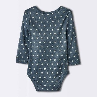  Baby 4pk Long Sleeve Moons Bodysuit - Cloud Island™ Gray