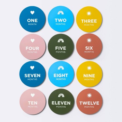  Round Monthly Milestone Cards - Cloud Island™