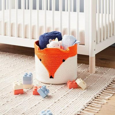 Coiled Rope Storage Bin Large Fox - Cloud Island™