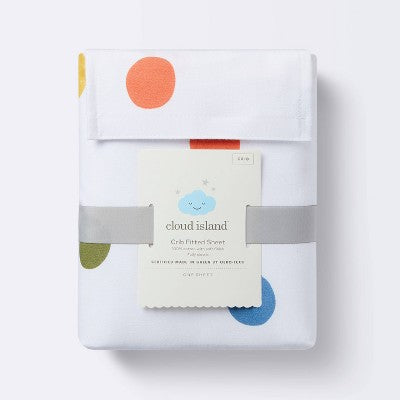  Cotton Fitted Crib Sheet - Multidot - Cloud Island™