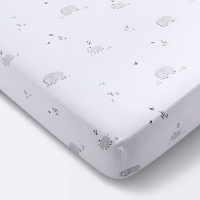 Cotton Fitted Crib Sheet - Elephants - Cloud Island™