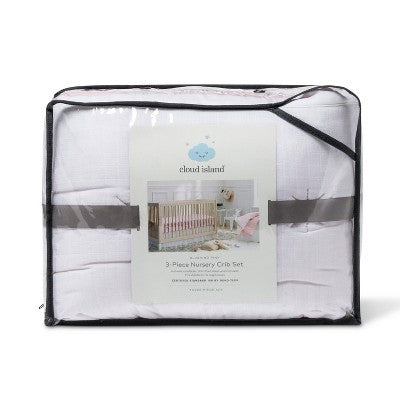  Crib Bedding Set Blushing Pink 3pc - Cloud Island™ Pink