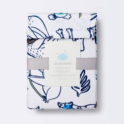  Fitted Crib Sheet Gone Wild - Cloud Island™ Navy
